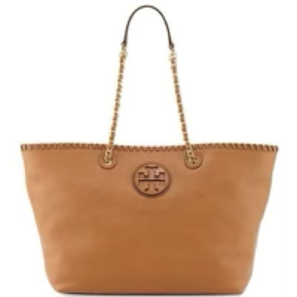 Tory Burch Marion Whipstitch Tote Tan